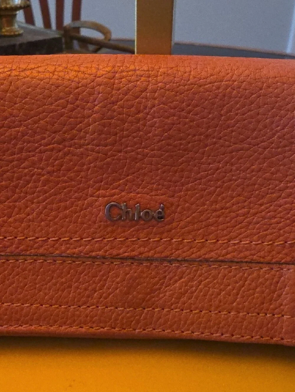 Chloe Paraty Terracota Vintage Continental LONG Wallet CLUTCH